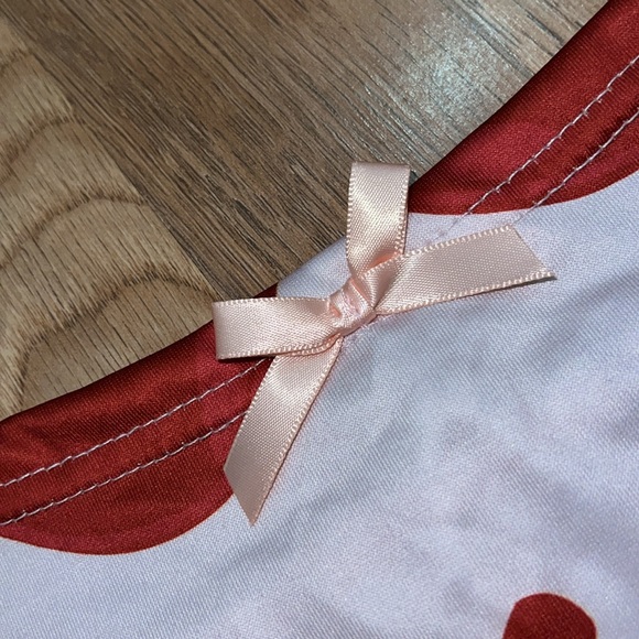 Cherry Print Pajama Top With Bow NWOT - Picture 4 of 8